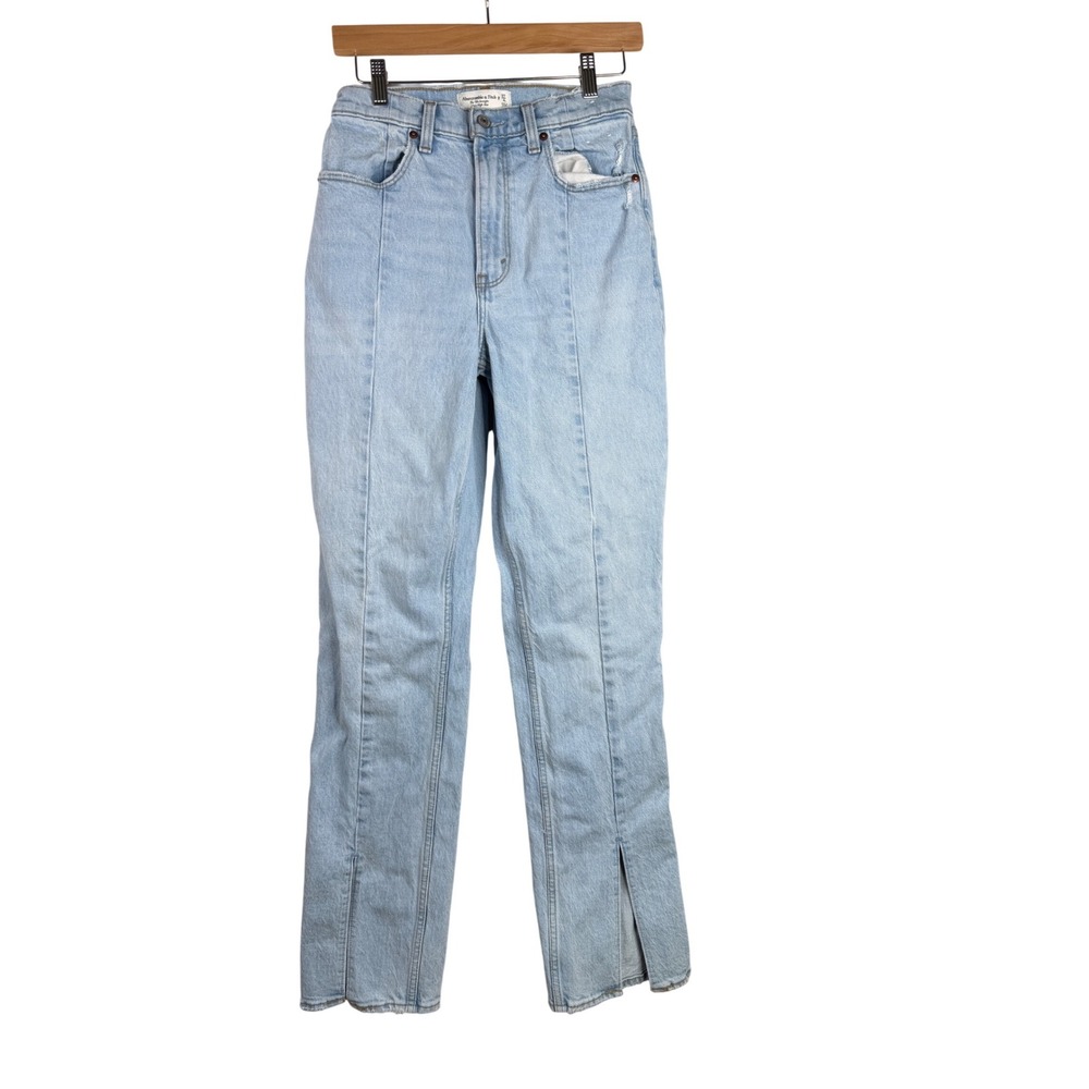 Abercrombie & Fitch 90's Straight Ultra High Rise Curve Love Jeans size 4/27 Blu